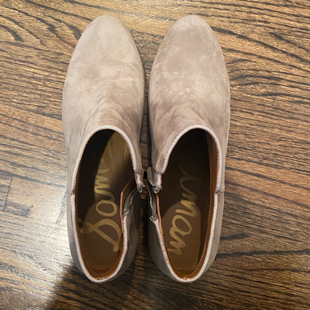 Sam Edelman tan / grey ankle booties, 9